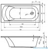 Riho Miami wanna prostokątna 150x70cm nóżki+syfon B058001005/207093/208865